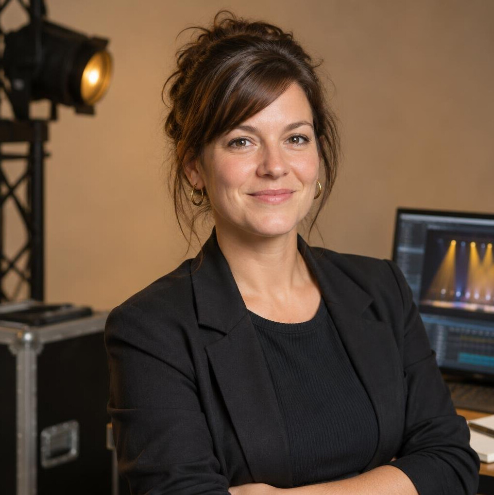 Portrait of a female lighting designer smiling