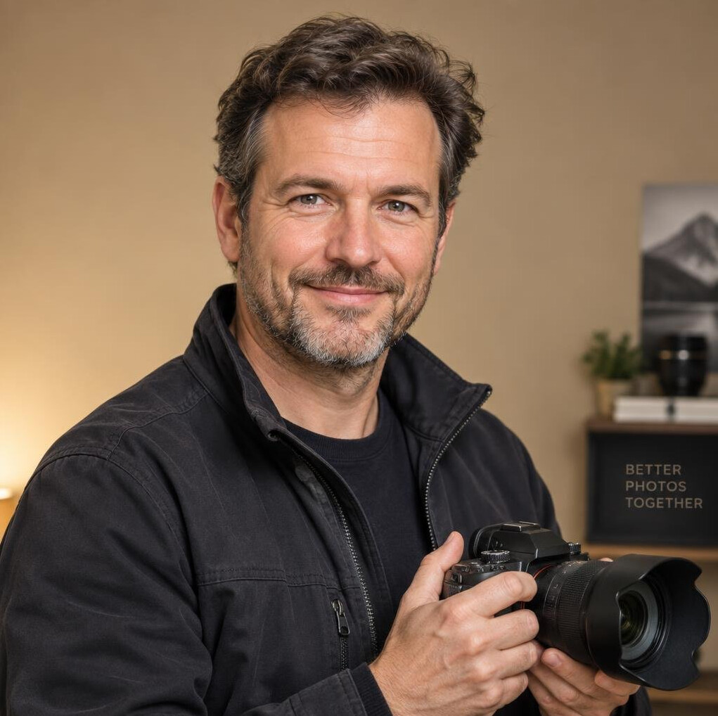Portrait of a male camera instructor smiling